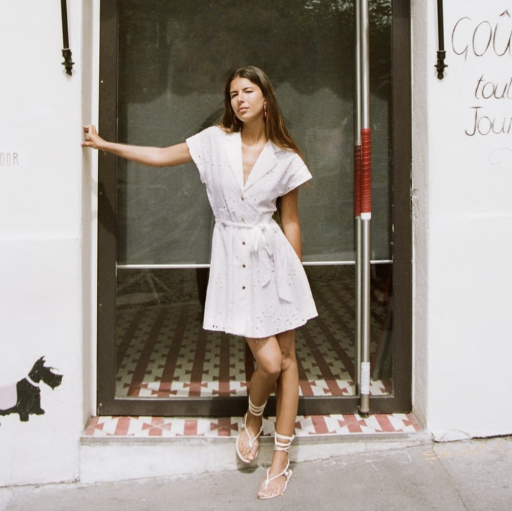 Embroidered eyelet dress